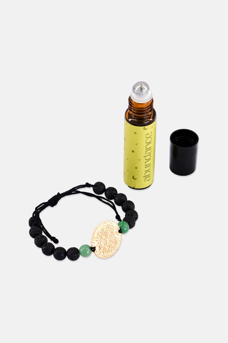 Muy Mucho Abundance Jade Gemstone Scented Bracelet And Fragrance Roll On - Image 3